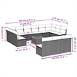 Afuera Living Contemporary 14 Piece Poly Rattan Sofa Set in Beige