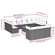 Afuera Living Contemporary Synthetic Poly Rattan 14 Piece Sofa Set in Gray/Beige