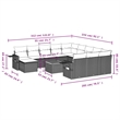 Afuera Living Contemporary Synthetic Poly Rattan 13 Piece  Sofa Set in Beige