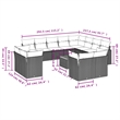 Afuera Living Contemporary 13 Piece Poly Rattan Sofa Set in Black/Cream