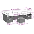 Afuera Living Contemporary Synthetic Poly Rattan 8 Piece  Sofa Set in Beige