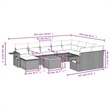 Afuera Living Contemporary 11 Piece Poly Rattan Sofa Set in Beige