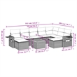Afuera Living Contemporary Synthetic Poly Rattan 10 Piece Sofa Set in Black