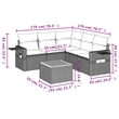 Afuera Living Contemporary Synthetic Poly Rattan Sofa Set in Black