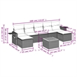 Afuera Living 8 Piece Poly Rattan Small Sofa Set in Cream/Beige