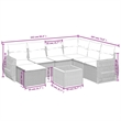 Afuera Living Contemporary Synthetic Poly Rattan 8 Piece  Sofa Set in Gray