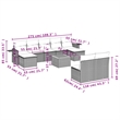 Afuera Living Contemporary 10 Piece Poly Rattan Sofa Set in Beige