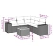 Afuera Living Contemporary Synthetic Poly Rattan 6 Piece  Sofa Set in Black