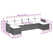 Afuera Living Contemporary 7 Piece Poly Rattan Sofa Set in Beige