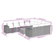 Afuera Living Contemporary Synthetic Poly Rattan Garden Sofa Set in Gray