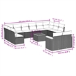 Afuera Living Contemporary 13 Piece Poly Rattan Sofa Set in Gray/Beige