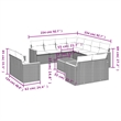 Afuera Living Contemporary Synthetic Poly Rattan 12 Piece  Sofa Set in Gray