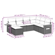 Afuera Living Contemporary 7 Piece Poly Rattan Sofa Set in Gray