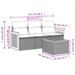 Afuera Living Contemporary 4 Piece Poly Rattan Sofa Set in Beige