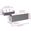 Afuera Living Contemporary 8 Piece Poly Rattan Sofa Set in Gray/Beige