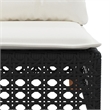 Afuera Living Contemporary 9 Piece Poly Rattan Sofa Set in Black/Cream