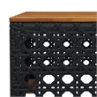Afuera Living Contemporary 9 Piece Poly Rattan Sofa Set in Black/Cream