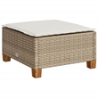 Afuera Living Contemporary Synthetic Poly Rattan 8 Piece  Sofa Set in Beige