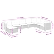 Afuera Living Contemporary Synthetic Poly Rattan 8 Piece  Sofa Set in Beige