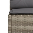 Afuera Living Contemporary Synthetic Poly Rattan 9 Piece  Sofa Set in Gray