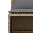 Afuera Living Contemporary Synthetic Poly Rattan 5 Piece  Sofa Set in Beige