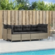 Afuera Living Contemporary Synthetic Poly Rattan 5 Piece  Sofa Set in Gray