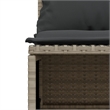 Afuera Living Contemporary Synthetic Poly Rattan 5 Piece  Sofa Set in Gray