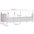 Afuera Living Contemporary Synthetic Poly Rattan 5 Piece  Sofa Set in Gray