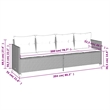 Afuera Living Contemporary Synthetic Poly Rattan 5 Piece  Sofa Set in Gray