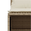 Afuera Living Contemporary Synthetic Poly Rattan 5 Piece Sofa Set in Beige