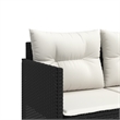 Afuera Living Contemporary Synthetic Poly Rattan Sofa Set in Black