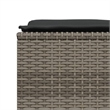 Afuera Living Contemporary 5 Piece Poly Rattan Medium Sofa Set in Gray