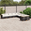 Afuera Living Contemporary 10 Piece Poly Rattan Sofa Set in Black