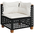 Afuera Living Contemporary 10 Piece Poly Rattan Sofa Set in Black