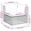 Afuera Living Contemporary 10 Piece Poly Rattan Large Sofa Set in Gray