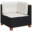Afuera Living Contemporary 8 Piece Poly Rattan Sofa Set in Black