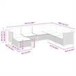 Afuera Living Contemporary 7 Piece Poly Rattan Sofa Set in Black/Cream