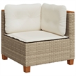 Afuera Living Contemporary 7 Piece Poly Rattan Sofa Set in Beige