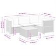 Afuera Living Contemporary Synthetic Poly Rattan 5 Piece  Sofa Set in Gray