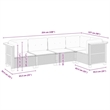 Afuera Living Contemporary 5 Piece Poly Rattan Sofa Set in Black/Cream