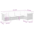 Afuera Living Contemporary 5 Piece Poly Rattan Patio Sofa Set in Beige