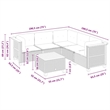 Afuera Living Contemporary Synthetic Poly Rattan 6 Piece  Sofa Set in Beige