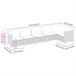 Afuera Living Contemporary 6 Piece Poly Rattan Sofa Set in Beige