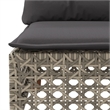Afuera Living Contemporary 6 Piece Poly Rattan Sofa Set in Gray