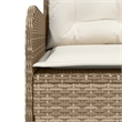 Afuera Living Poly Rattan Patio Sofa Set in Brown/Cream/Beige