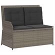 Afuera Living Contemporary Poly Rattan Garden Lounge Set in Gray/Brown