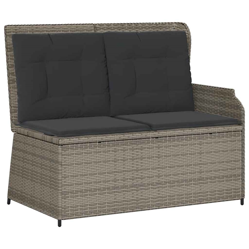 Afuera Living Contemporary Poly Rattan Garden Lounge Set in Gray/Brown