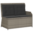 Afuera Living Contemporary Poly Rattan Garden Lounge Set in Gray/Brown