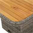 Afuera Living Contemporary Poly Rattan Garden Lounge Set in Gray/Brown