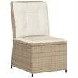 Afuera Living Contemporary 7 Piece Poly Rattan Lounge Set in Brown/Beige